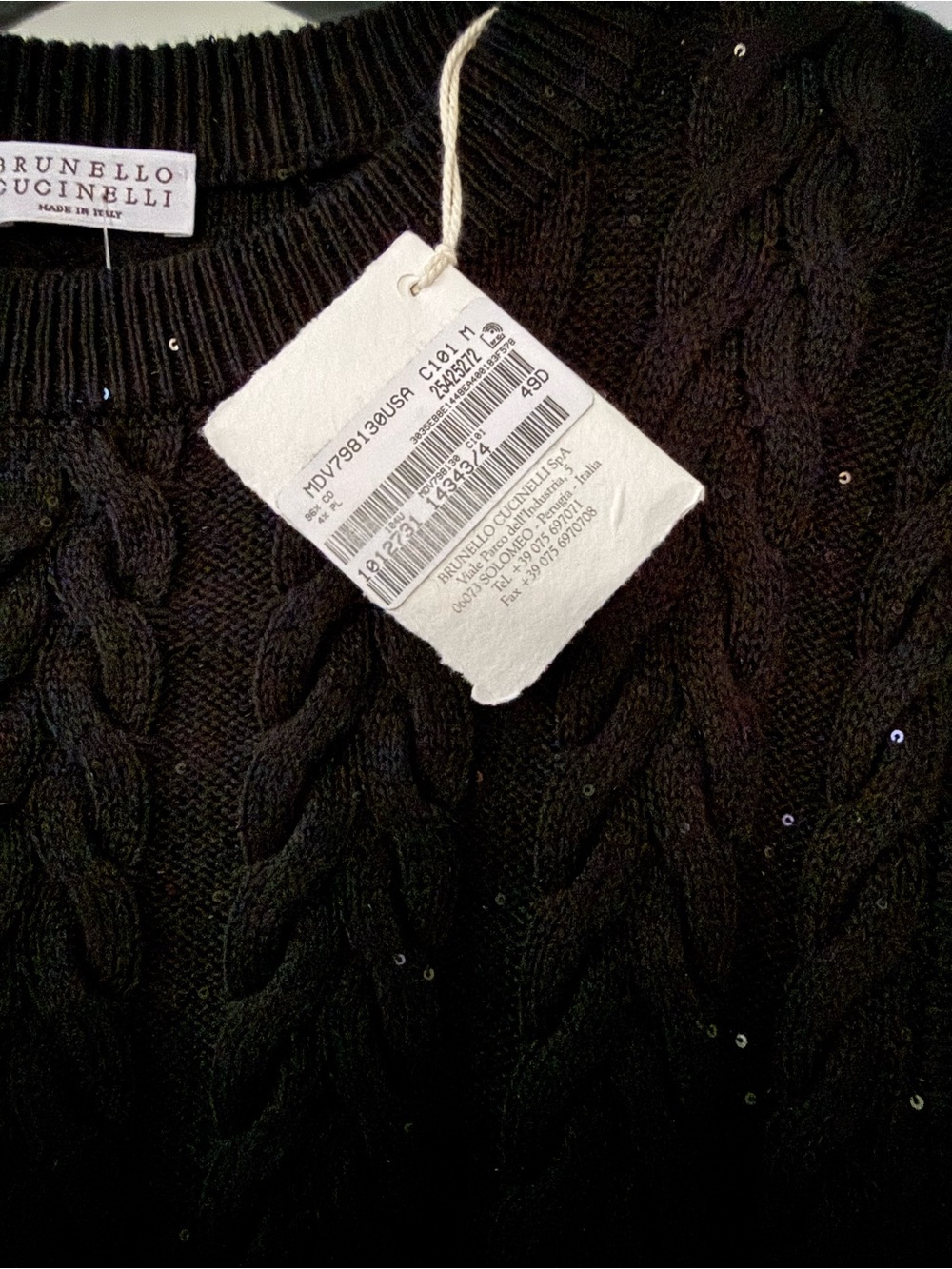 BNWT!!! Brunello Cucinelli Cotton Dazzling Double Cable Sweater Vest - Size M - Picture 7 of 11